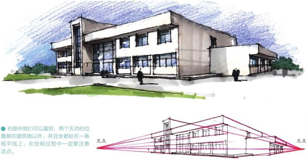 适合零基础学习的建筑表现的透视概念与表达技巧,简单易学