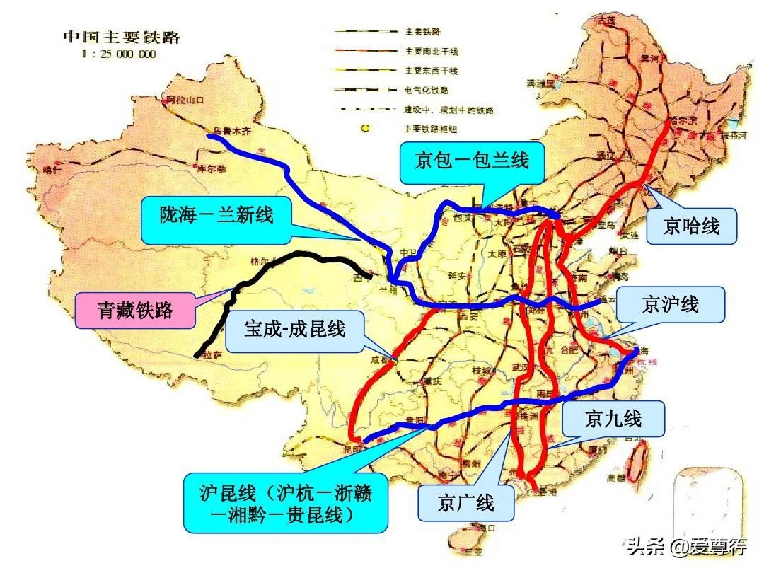 中国铁路线中国十大主要铁路干线介绍