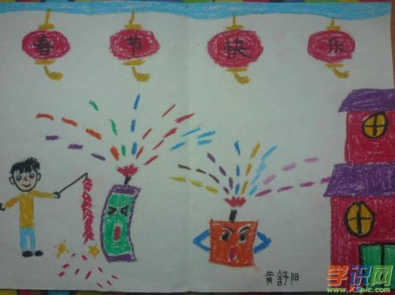 新年画儿童画2020幼儿春节绘画图片大全