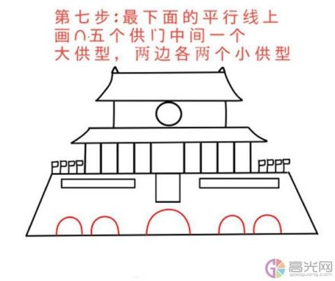 天安门的简笔画天安城门简笔画大全