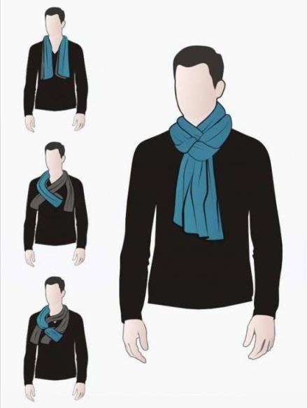 男生围巾的各种围法九种男士围巾系法