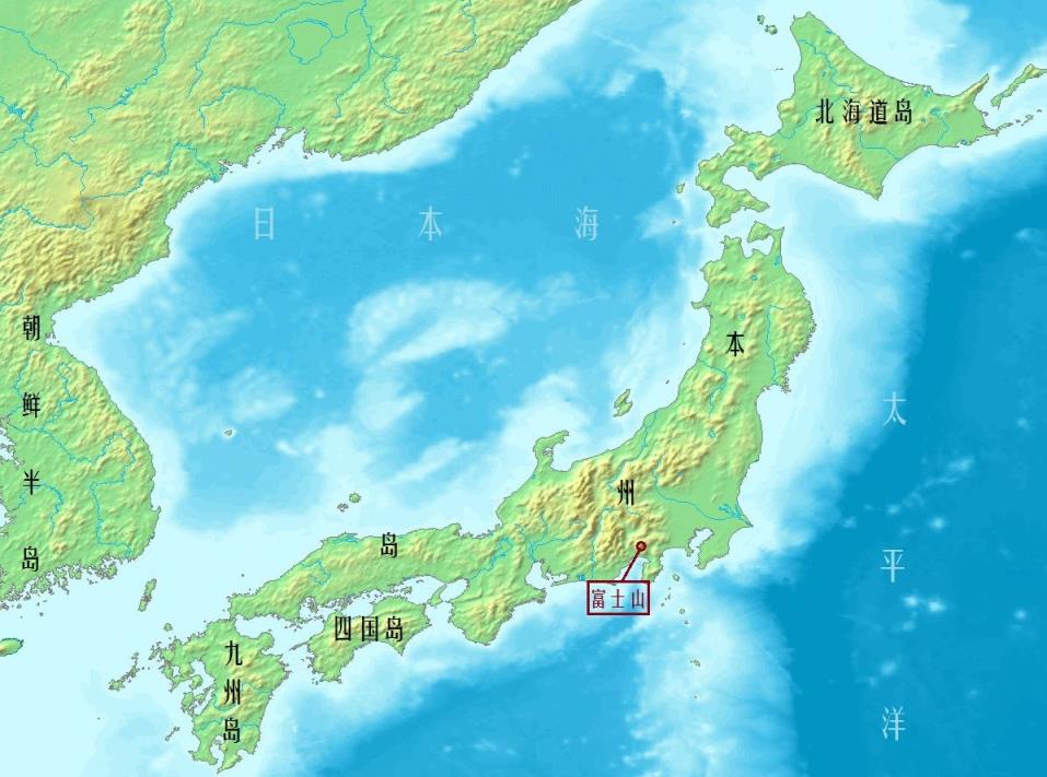 富士山在地图上的位置图片